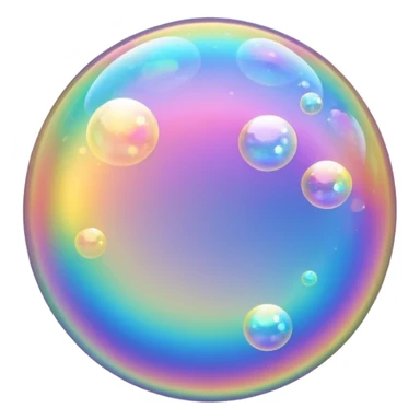 rainbow soap bubble sticker