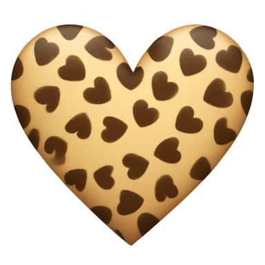 lepord print heart  sticker