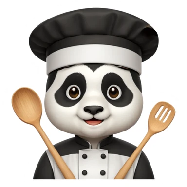 chef panda head sticker