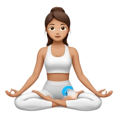 Brunette girl yoga sticker