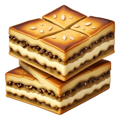 Martabak Cinematic Realistic Martabak Dish Emoji, depicted as a single, square slice of sweet, thick martabak with a rich, indulgent filling, rendered with detailed textures and vibrant, appetizing lighting. sticker