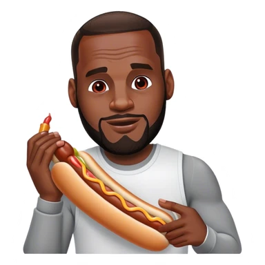 Lebron eating a hot dog in grand rapids sticker