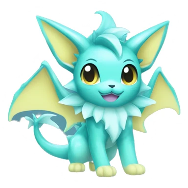 Kawaii Vaporeon full body sticker