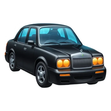 a black cursed car with a gost like figure inside  sticker