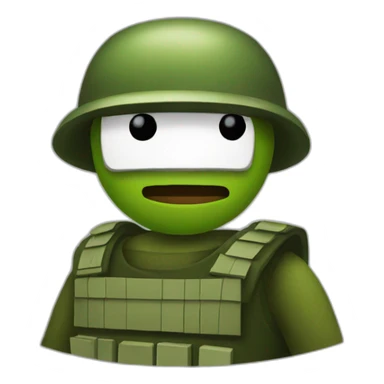 pixel clasic pepe soldier sticker