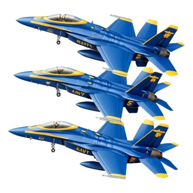 four US Navy Blue Angels f/a-18s performing diamond formation maneuver sticker