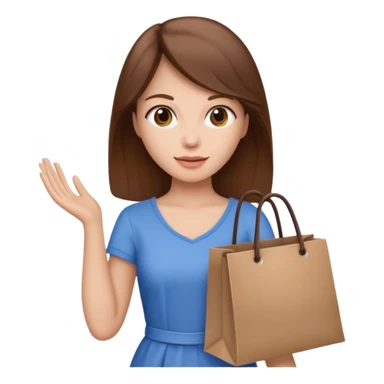 Shopping Bag carrying woman sticker