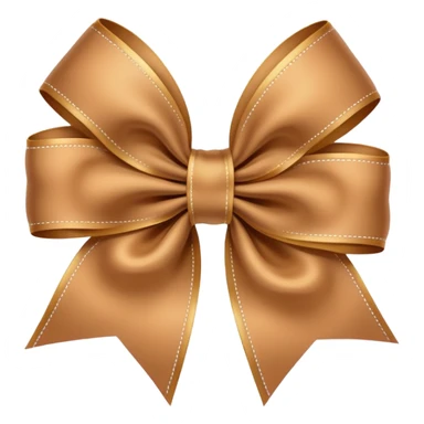 light brown ribbon bow sticker