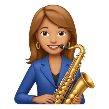 woman Swing jazz musician playing saxophone sticker