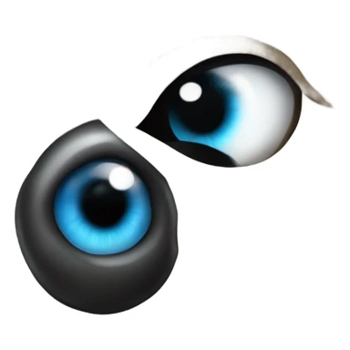 Ein Schnecke Pferd schwarz weiß mit blauem Auge sticker