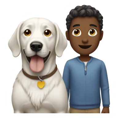 person alongside a dog sticker