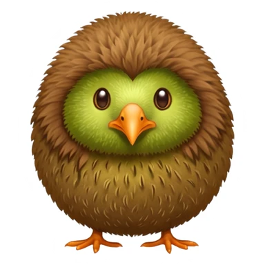 cute kiwi bird ai agent ( color fillable)  sticker