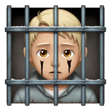 haz una persona encerrada entre rejas sticker