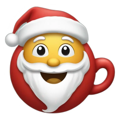 happy santa coffe sticker