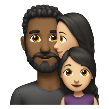 A guy with a beard kissing a girl with dark hair  sticker