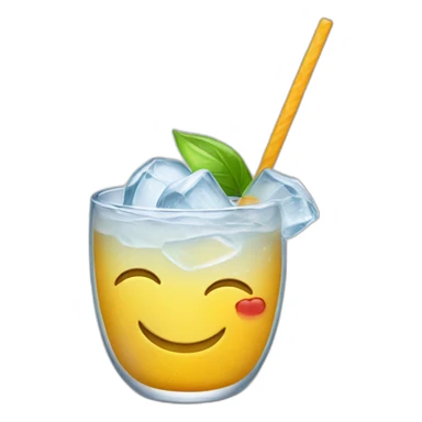 Vaso con tequila y hielo feliz sticker