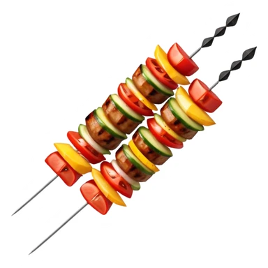 shashlik on a skewer sticker