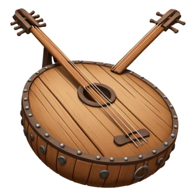 ancient Viking musical instrument sticker