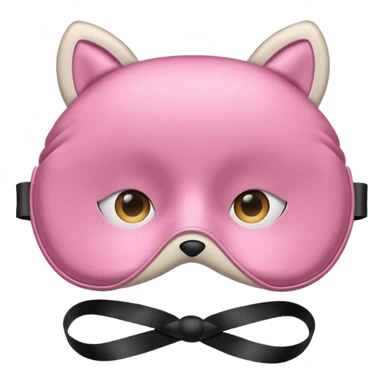 isolated girly silky sleep mask for better sleep sticker