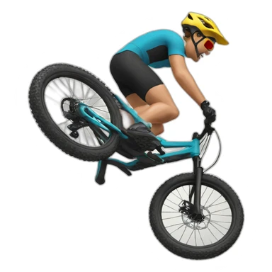 mountain bike jumping sticker