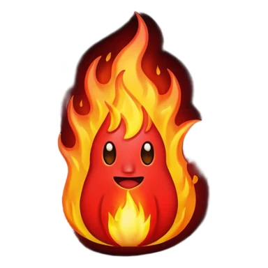 A crackling small red flame sticker