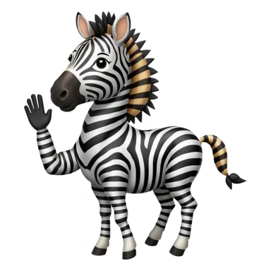 Зебра машет копытом sticker