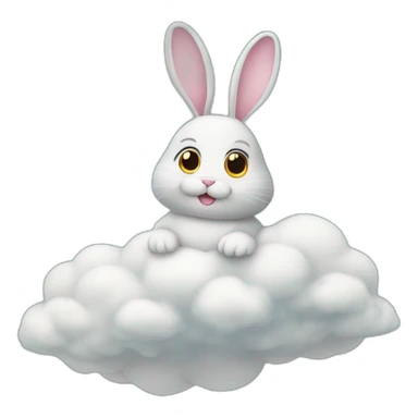Bunny on a cloud sticker