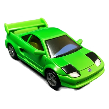 Hot Wheels 2004 Mainline First Editions Tooned Toyota MR2 Green rc car sticker