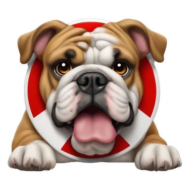 english bulldog no entry sticker