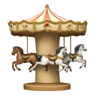 Beige carousel  sticker