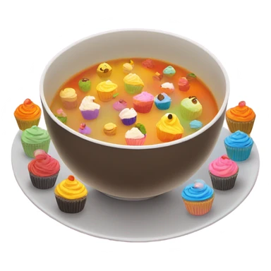 Soup with cupcakes sticker
