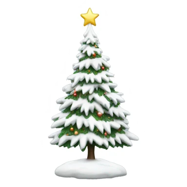 White Christmas tree sticker