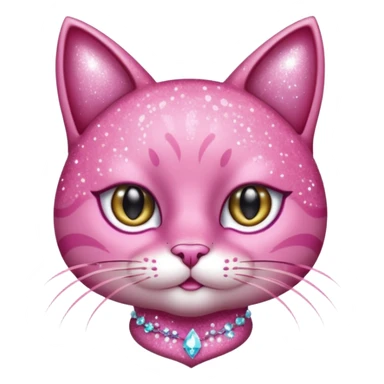 glitter sexy pink cat sticker