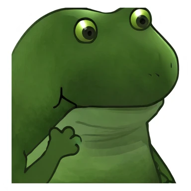A dinosaur dressed as a frog sticker