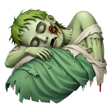 sleeping zombie with zzz sticker