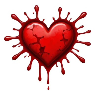 Splat with half a heart  sticker