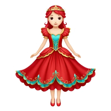 Fairy Tale Costume including red and other colors sticker