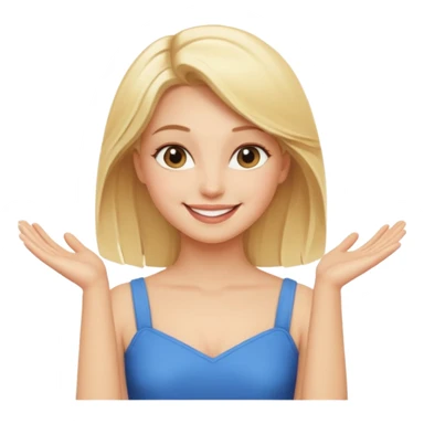 blonde girl in a graceful pose posing for the camera sticker