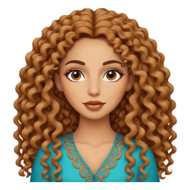 92i make up with long cruly hair morrocan sticker