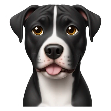 Dog pitbul black sticker