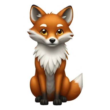 Fox with 1 broken leg  sticker