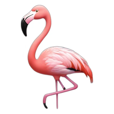 flamingo with airpods sticker
