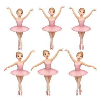 Make ballerina emojis full body in different dance positions  sticker