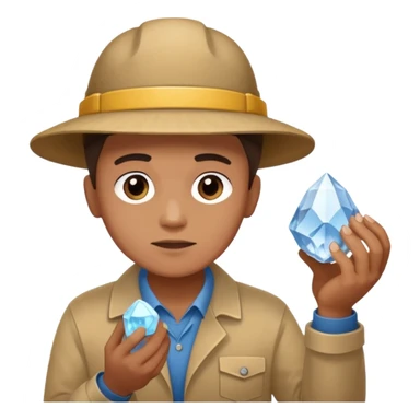 mineral rock fan geologist just face sticker