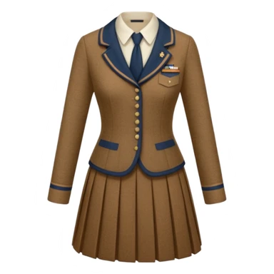 Old antique vintage academia uniform dress clothing neatly folded sticker