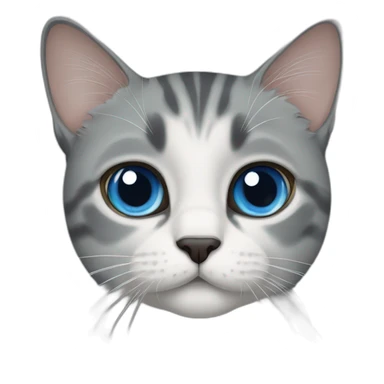 half-scottish, half-british, blue eyed cat sticker