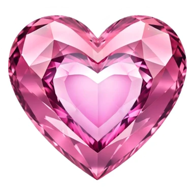 Pink diamond heart sticker