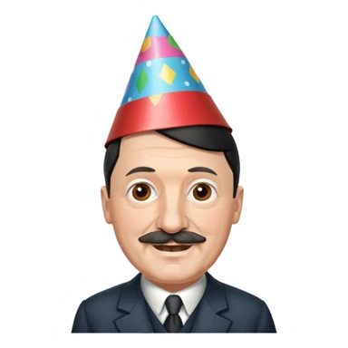 Adolf hitler party hat sticker