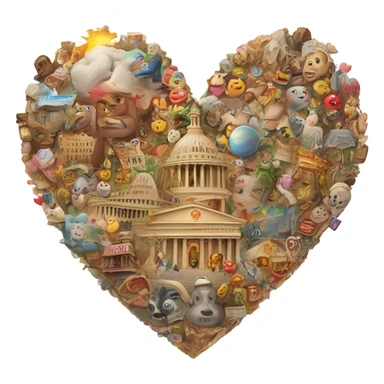 Map of my heart  sticker