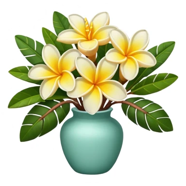 Make a bouquet of plumerias   sticker